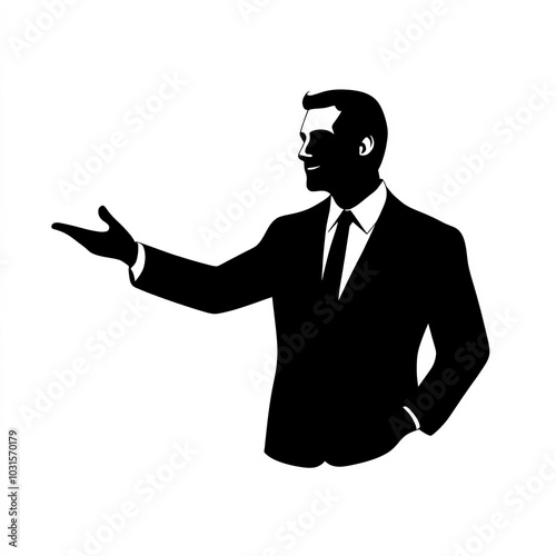 Salesman Silhouette, Illust...