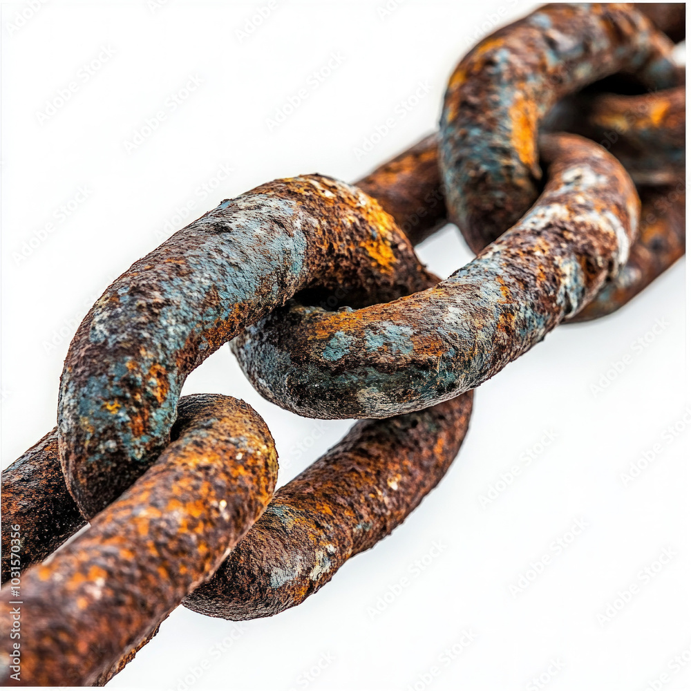 Rusty Chain Isolated