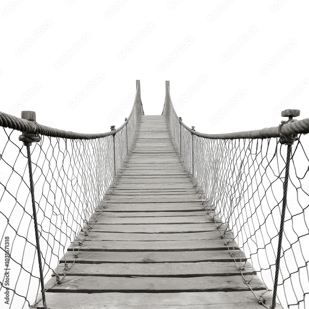 Obraz premium Suspension Bridge Isolated