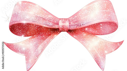 Pink Glitter Bow