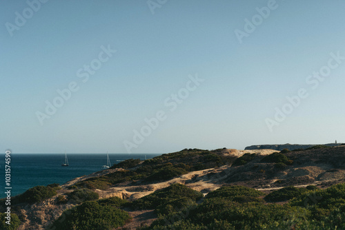 Wallpaper Mural View of the sunset sea from the mountain in Sagres. Torontodigital.ca