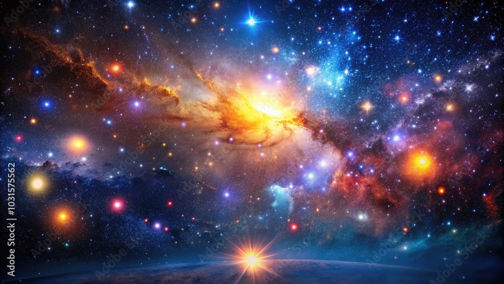 Bokeh Effect High Definition Star Field, Colorful Night Sky, Space Nebula, and Galaxies - Astronomy Concept Background for Stunning Visuals Bokeh Effect High Definition Star Field, Colorful Night Sky, Space Nebula, and Galaxies - Astronomy Concept Background for Stunning Visuals