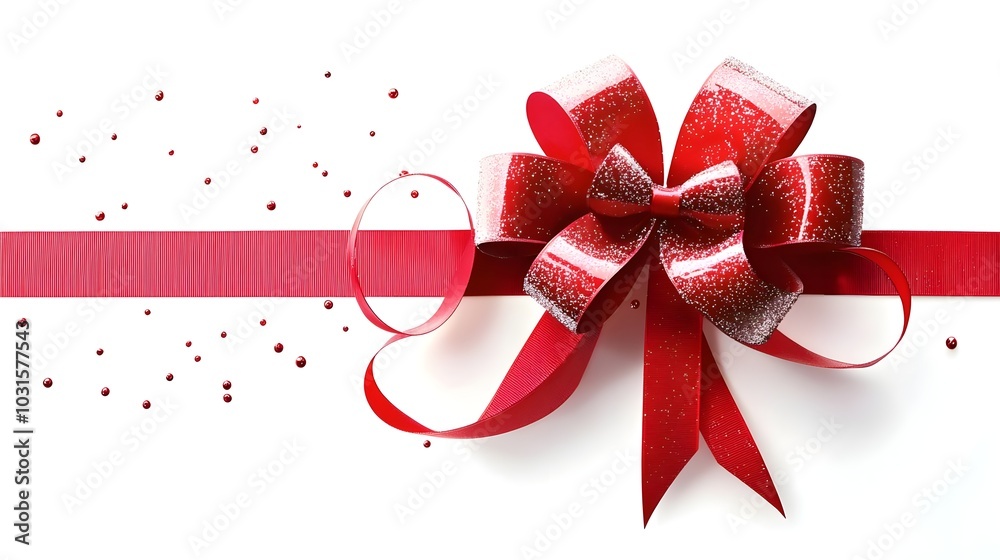 Red Gift Bow with Ribbon Red Gift Bow with Ribbon