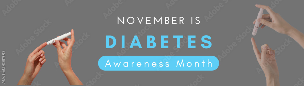 Concept of world diabetes day, on gray background. Concept of world diabetes day, on gray background.