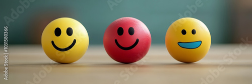 Cute and colorful smiley stress balls for happiness and relaxation. Ideal for emotional support, stress relief, and mental well-being. Vibrant colors brighten up any mood

 photo