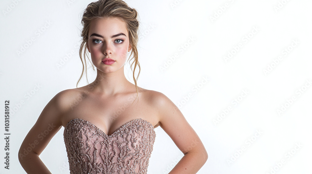Elegant Woman in a Pink Dress - Fashion Portrait Photography Elegant Woman in a Pink Dress - Fashion Portrait Photography