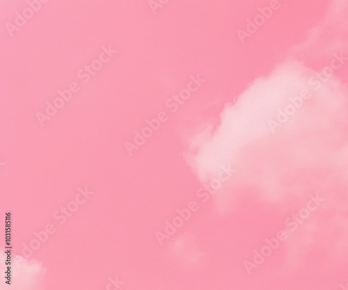 "solo colour sky looking pink with, cotton candy-like clouds set in a pink colour background."