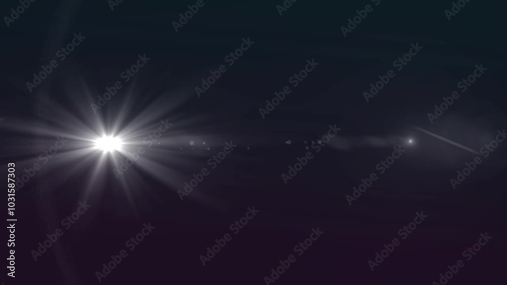 Optical Lens flare effect and shine ray moving, space and galaxy light background Optical Lens flare effect and shine ray moving, space and galaxy light background