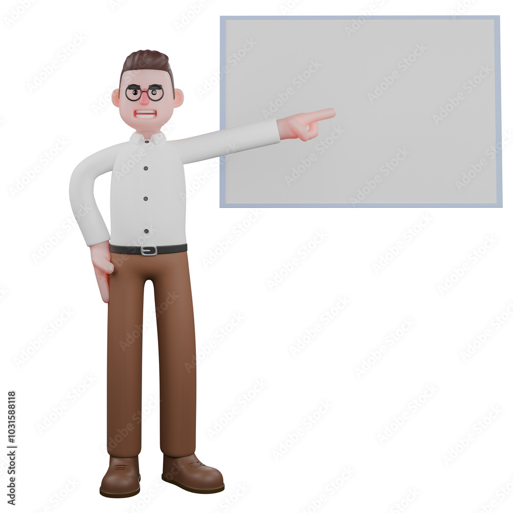 Illustrative 3D Male Sociologist. A male sociologist stands next to a board with his right hand pointing at the board. Professional Illustrative 3D Male Sociologist. A male sociologist stands next to a board with his right hand pointing at the board. Professional
