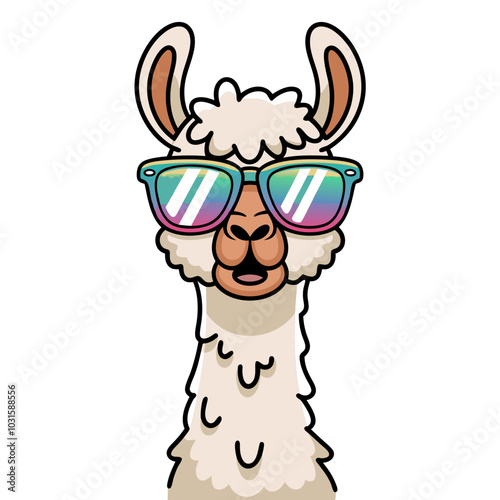 Llama clipart animal vector illustration