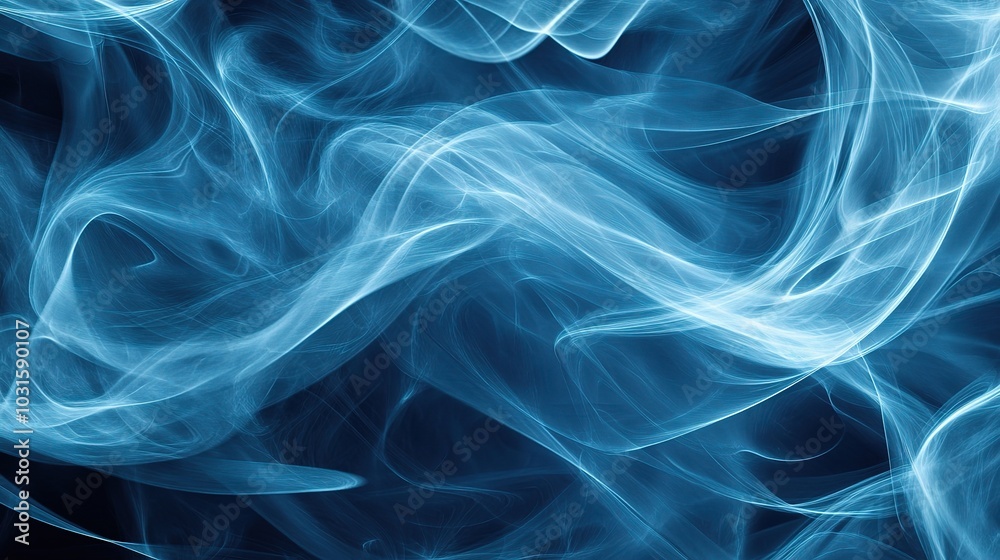 Obraz premium Ethereal Light Blue Smoke Background Texture