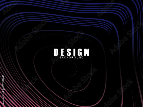 Abstract black modern futuristic banner background. Glowing oval line pattern design. Rotating elliptical line element. Circular movements. Suitable for banners, brochures, covers, flyers, websites, e