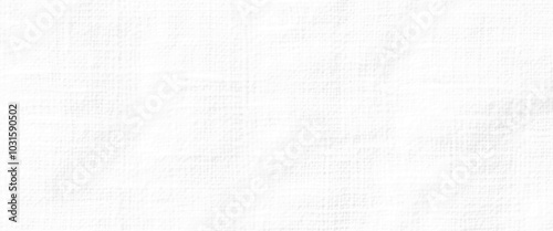 Vector white fabric jute hessian sackcloth canvas woven gauze texture pattern in light white color blank and linen canvas fabric texture background

