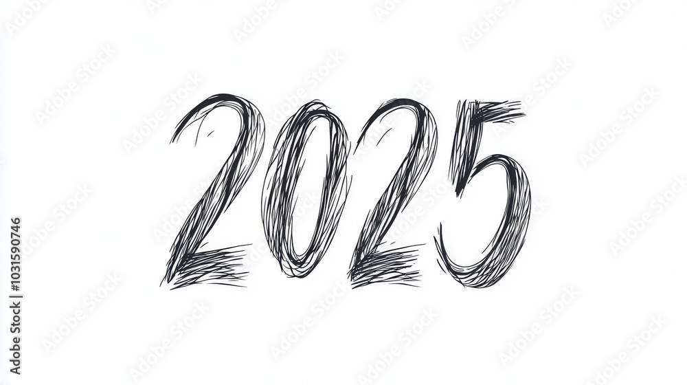 A simple and elegant line drawing of the number A simple and elegant line drawing of the number