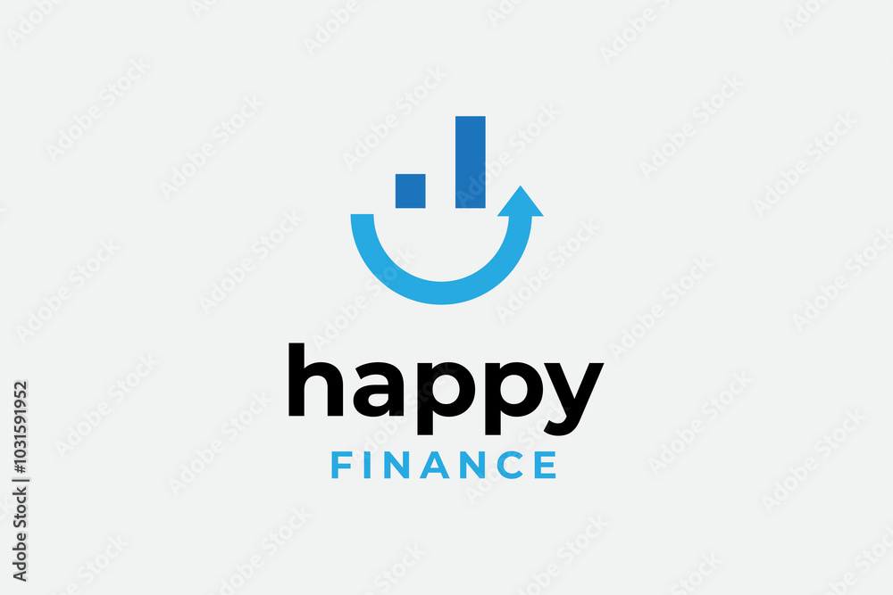 Smile Icon With Growth Graph Suitable For Happy Finance,Wealth,Business Grow Logo Design Smile Icon With Growth Graph Suitable For Happy Finance,Wealth,Business Grow Logo Design