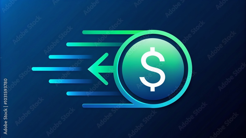 Send Money Icon - Modern Digital Payment Symbol for Online Transactions and Financial Services Send Money Icon - Modern Digital Payment Symbol for Online Transactions and Financial Services