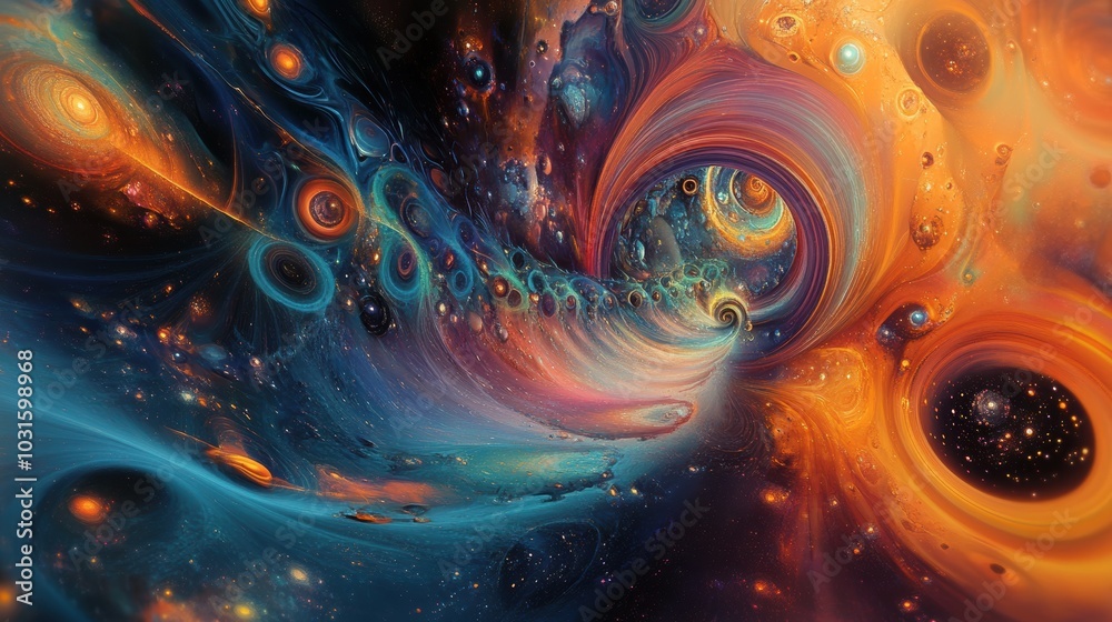 Cosmic swirls, galaxies and stars, a vast space. Cosmic swirls, galaxies and stars, a vast space.