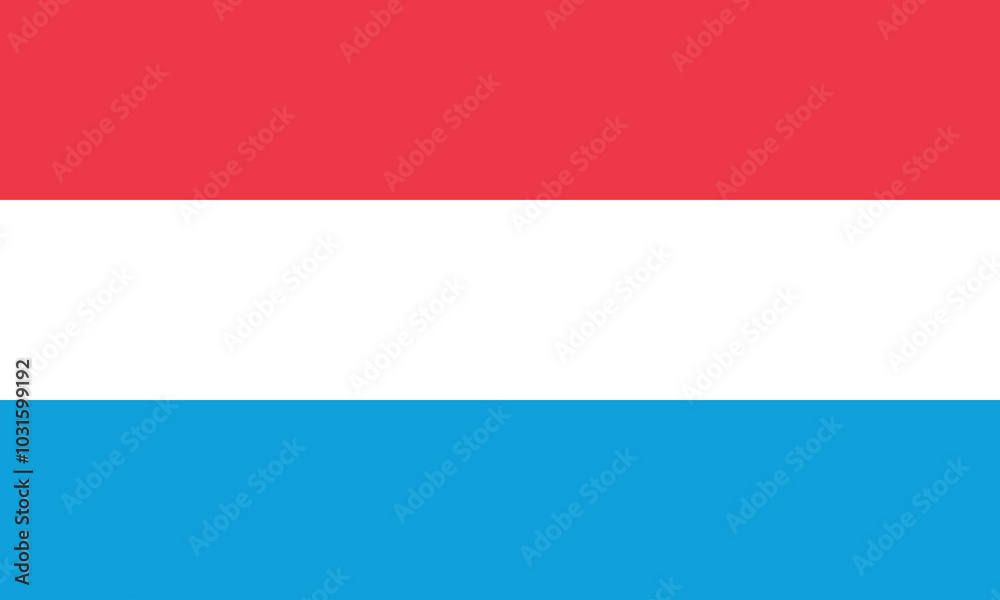 Normal flag of the European country of LUXEMBOURG with original aspect ratio Normal flag of the European country of LUXEMBOURG with original aspect ratio