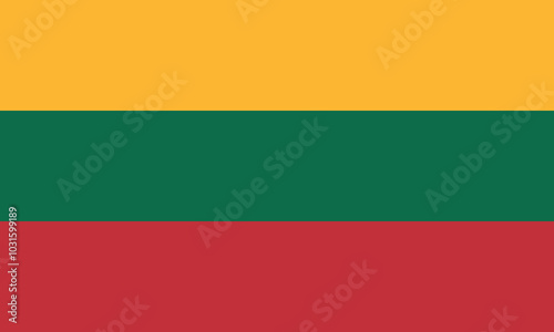Normal flag of the European country of LITHUANIA with original aspect ratio Free Download Normal flag of the European country of LITHUANIA with original aspect ratio - GFXLoad