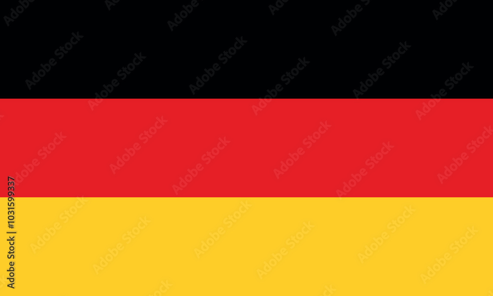 Normal flag of the European country of GERMANY with original aspect ratio Normal flag of the European country of GERMANY with original aspect ratio