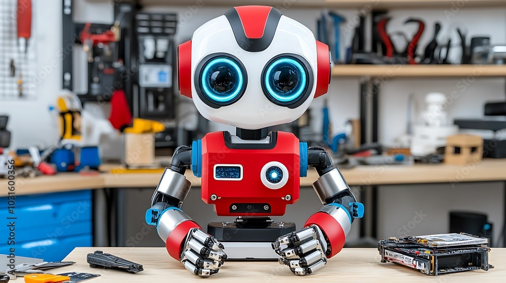 Fototapeta premium Innovative robot companion exploring robotics in everyday life with engaging designs and functionality