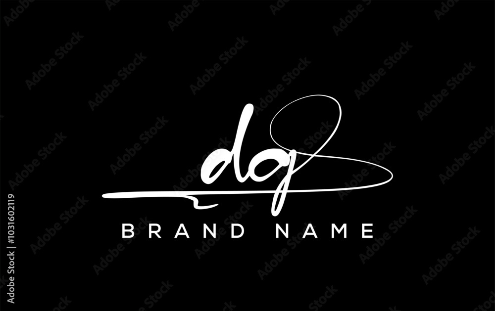 DG letter beauty handwriting vector logo. DG letter beauty handwriting vector logo.