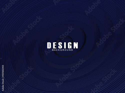 Abstract blue background with glowing curved lines. Shiny blue swirl curve lines design. Spiral lines. Geometric oval pattern. Futuristic technology concept.