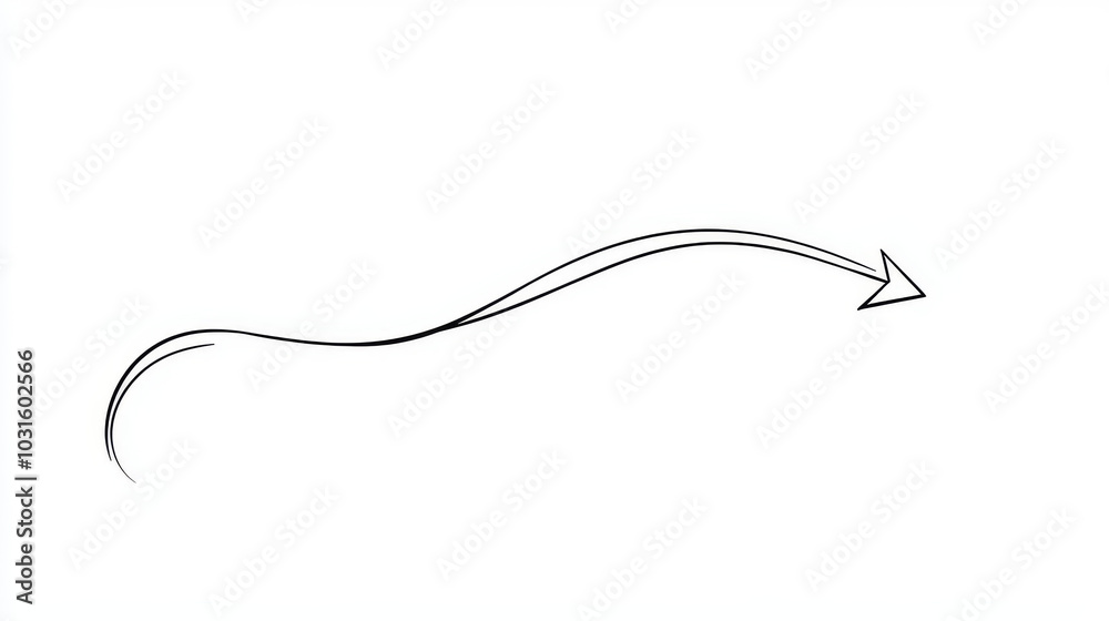 A simple arrow drawn in one continuous line, representing growth in profits. This design could be used to illustrate economic or financial concepts.continuous single one line art concept. A simple arrow drawn in one continuous line, representing growth in profits. This design could be used to illustrate economic or financial concepts.continuous single one line art concept.