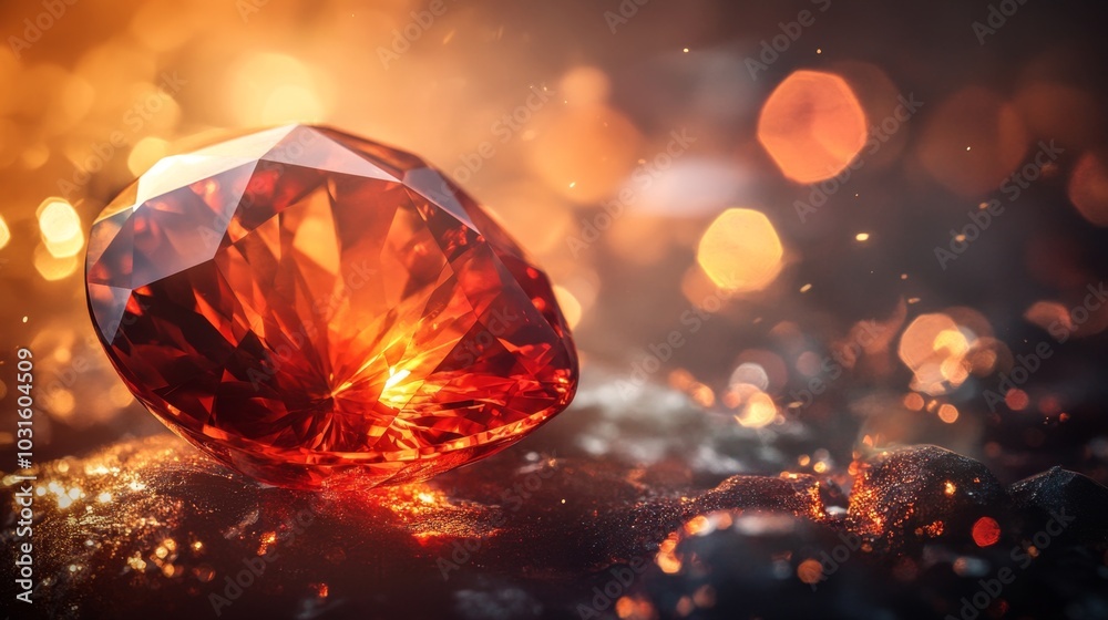 large garnet stone reflecting soft light large garnet stone reflecting soft light