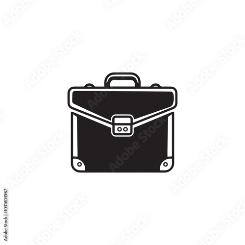 briefcase isolated on white. briefcase, suitcase, bag, case,