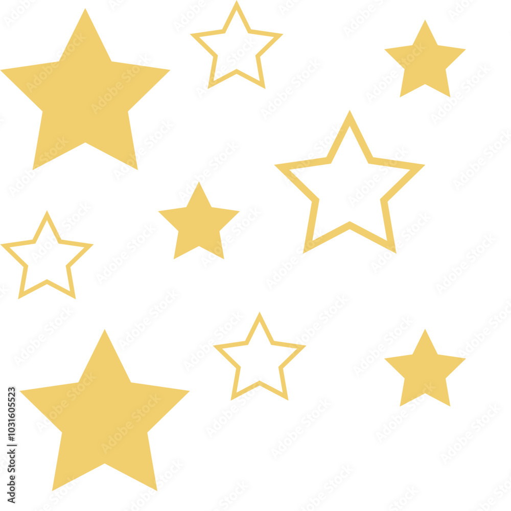 Gold Sparkling Star Corner Gold Sparkling Star Corner