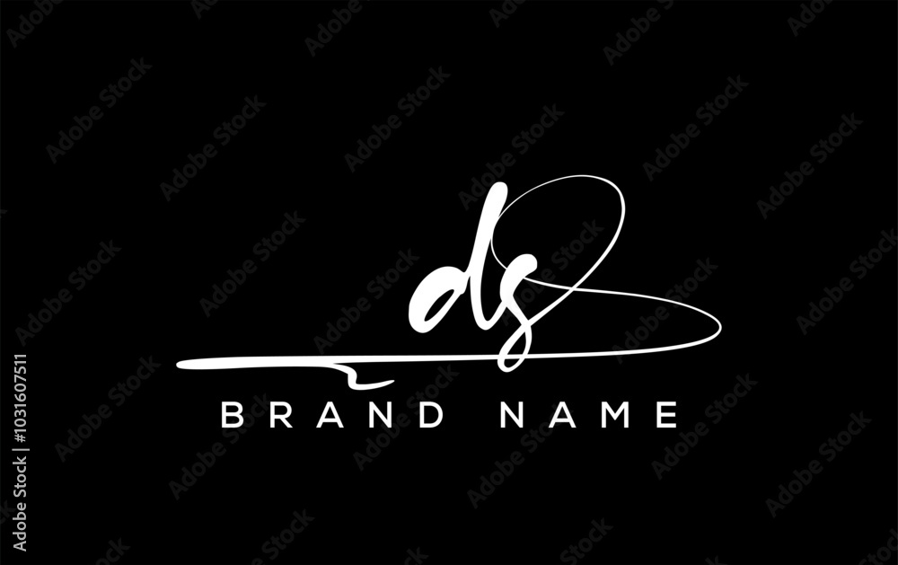 DS letter beauty handwriting vector logo. DS letter beauty handwriting vector logo.