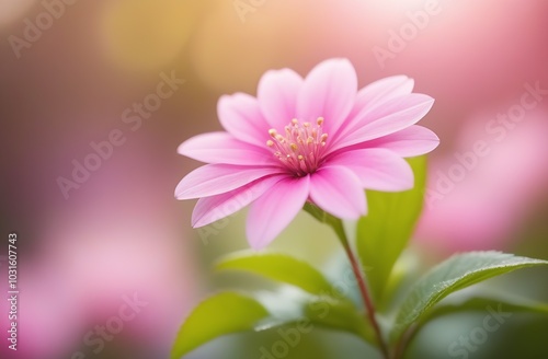 Fresh red flower head on light green defocused background. Red Dahlia blooming. Big autumn flowers. Floral background.