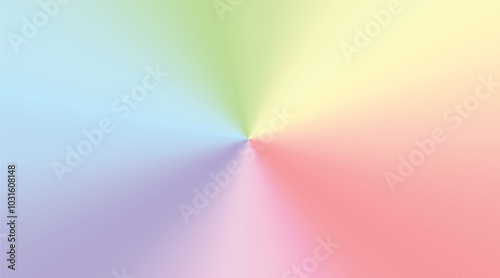 Pastel rainbow gradient background with radial conic effect emanating from the center