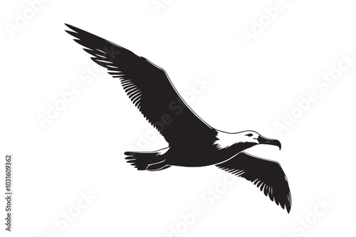 Albatross Silhouette Vector Illustration – Perfect for T-Shirts, Hoodies & Décor