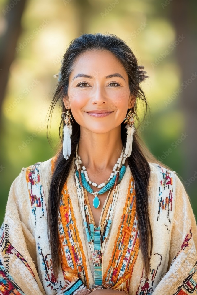 Traditional Native American Woman Portrait Traditional Native American Woman Portrait