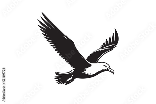 Albatross Silhouette Vector Illustration – Perfect for T-Shirts, Hoodies & Décor