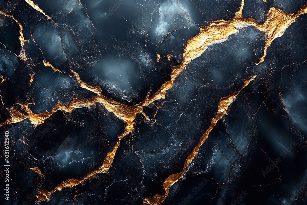 Black marble with delicate gold and bronze streaks, combining modern luxury with minimalism. Black marble with delicate gold and bronze streaks, combining modern luxury with minimalism.