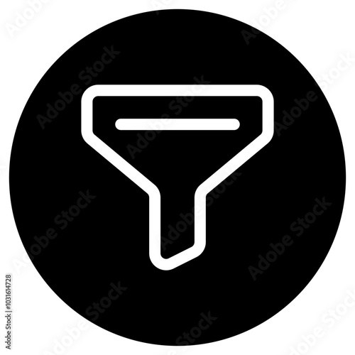 Editable vector filter funnel icon. Part of a big icon set family. Perfect for web and app interfaces, presentations, infographics, etc