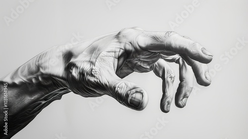 Detailed Hand Drawing in Black and White