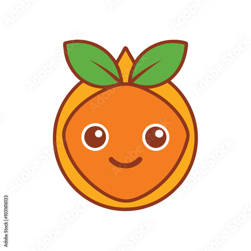Organic orange fruit vector icon perfect for health and wellness projects. Ideal for branding, packaging, nutrition, and fresh food designs. Vibrant, minimal, and versatile for any digital product.