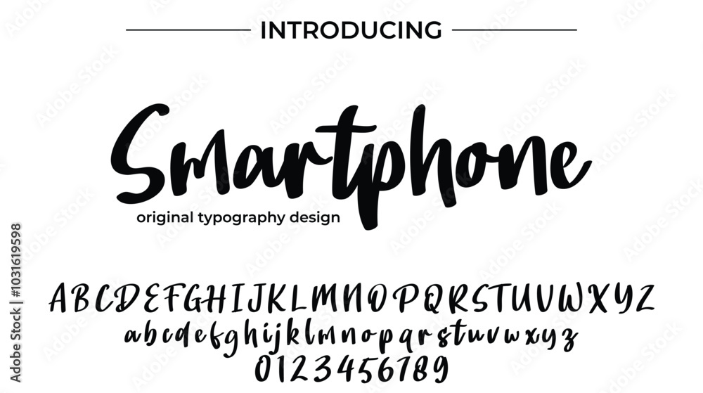 Smartphone Font Stylish brush painted an uppercase vector letters, alphabet, typeface Smartphone Font Stylish brush painted an uppercase vector letters, alphabet, typeface
