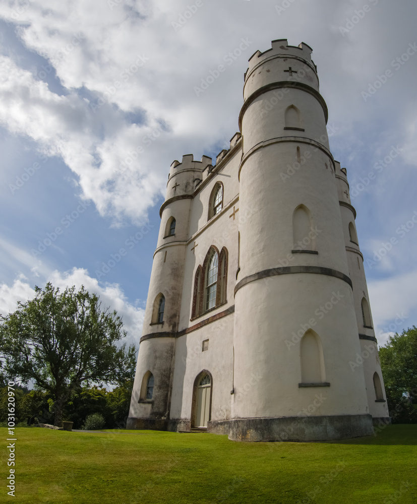 Fairy tale castle. White castle under a cloudy sky. Popular wedding venue. Fairy tale castle. White castle under a cloudy sky. Popular wedding venue.