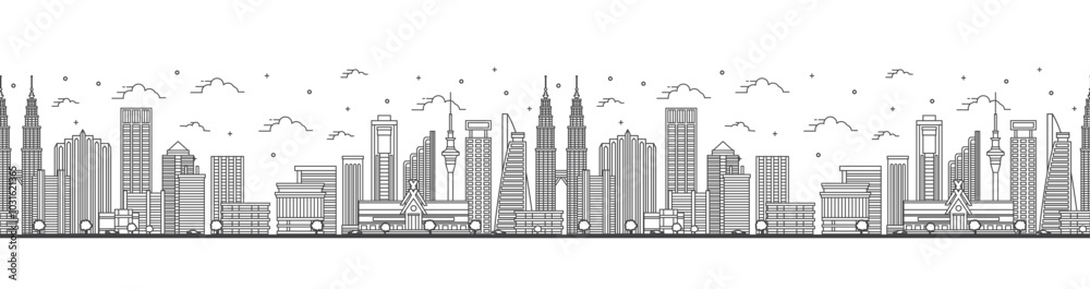 photo-art-print-seamless-pattern-with-outline-kuala-lumpur-malaysia-city-skyline-with-modern-buildings-isolated-on-white-booblgum