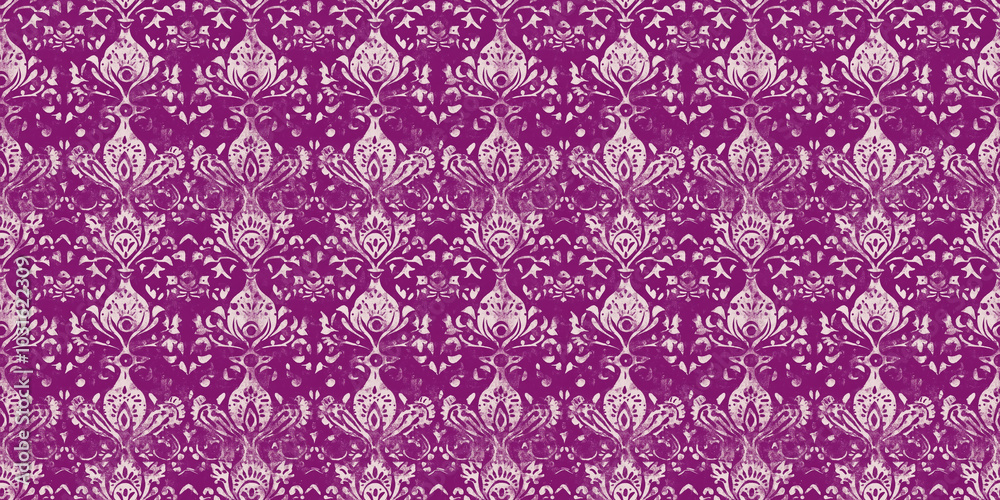 Purple Indian Pattern with ornate, ethnic designs. Background seamless pattern. Purple Indian Pattern with ornate, ethnic designs. Background seamless pattern.