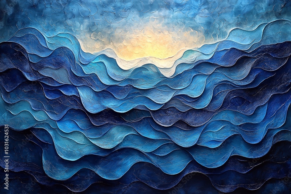 Stylized, abstract ocean currents swirling in shades of blue and turquoise, giving a sense of motion and energy. Stylized, abstract ocean currents swirling in shades of blue and turquoise, giving a sense of motion and energy.
