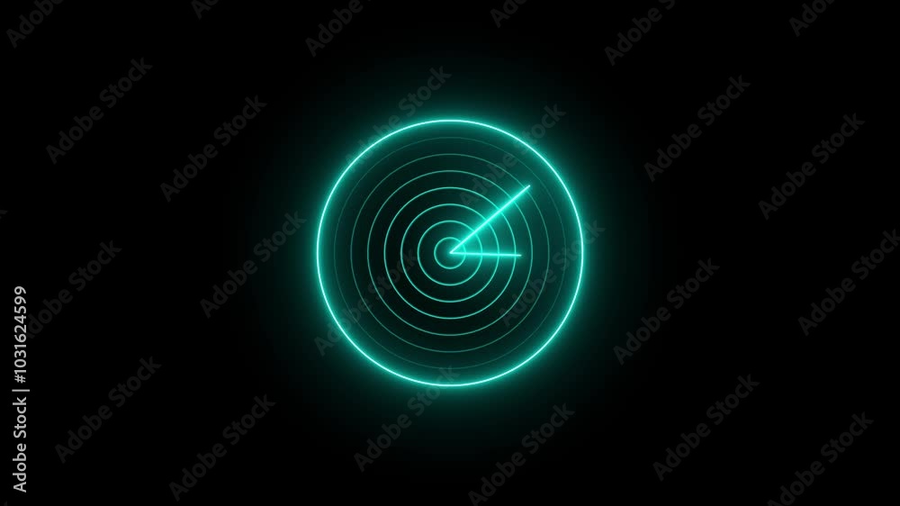 Neon glowing stopwatch animated icon design moving arrows. Clock with moving arrows. 4K Animation.. Neon glowing stopwatch animated icon design moving arrows. Clock with moving arrows. 4K Animation..