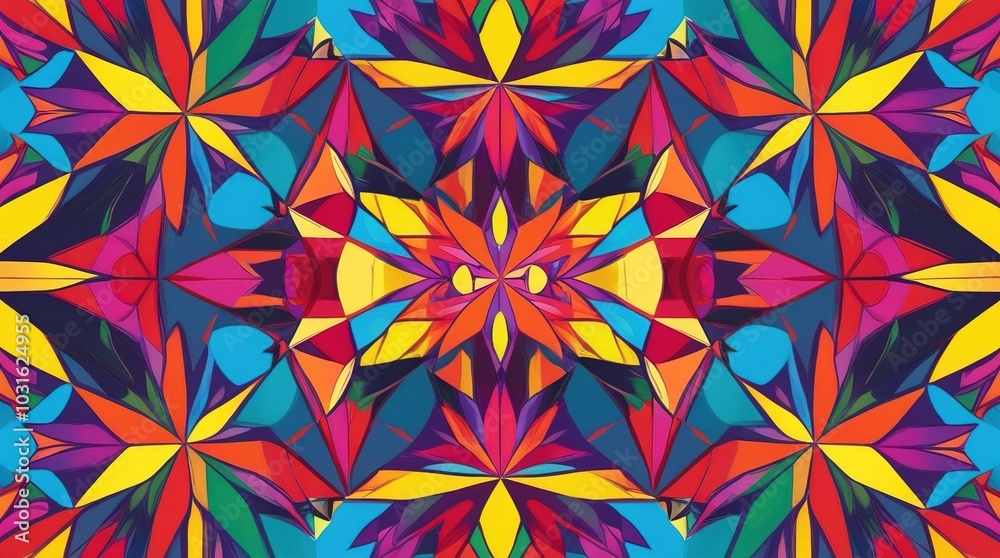 a vibrant tessellation of overlapping a vibrant tessellation of overlapping