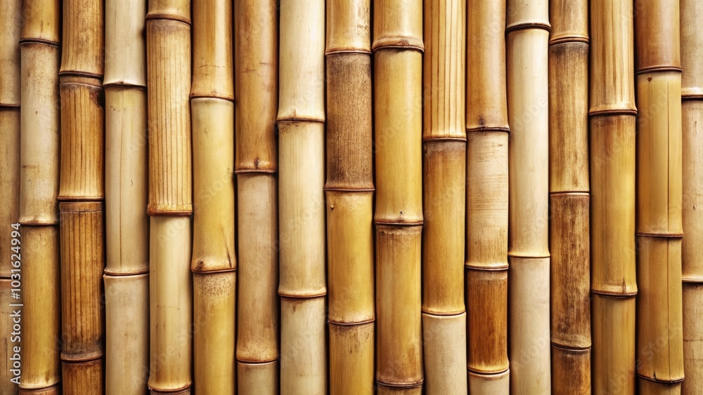 Fototapeta premium Urban Exploration Photography of Bamboo Wood Texture Background in Cream Tan Sepia Brown for Natural Aesthetic and Design Inspiration