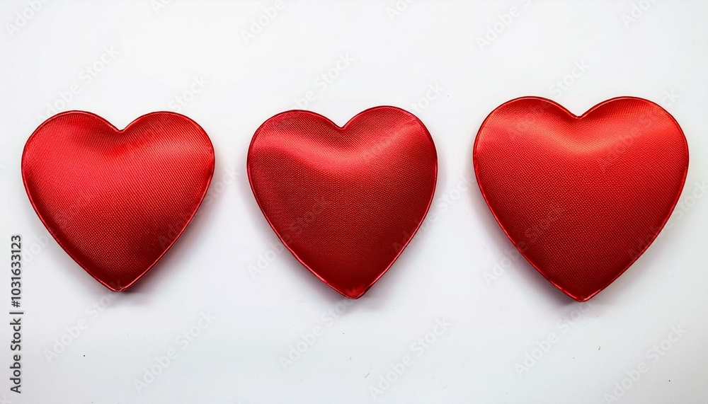 Red color heart shape sticker set isolated on white background - Valentines day Red color heart shape sticker set isolated on white background - Valentines day